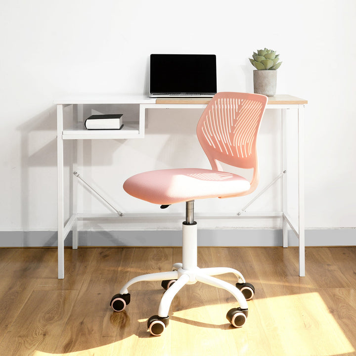 Furniture R Growing Teen Office Chair ,Ergonomic Plastic Task Chair With Adjustable Height And Swivel Function