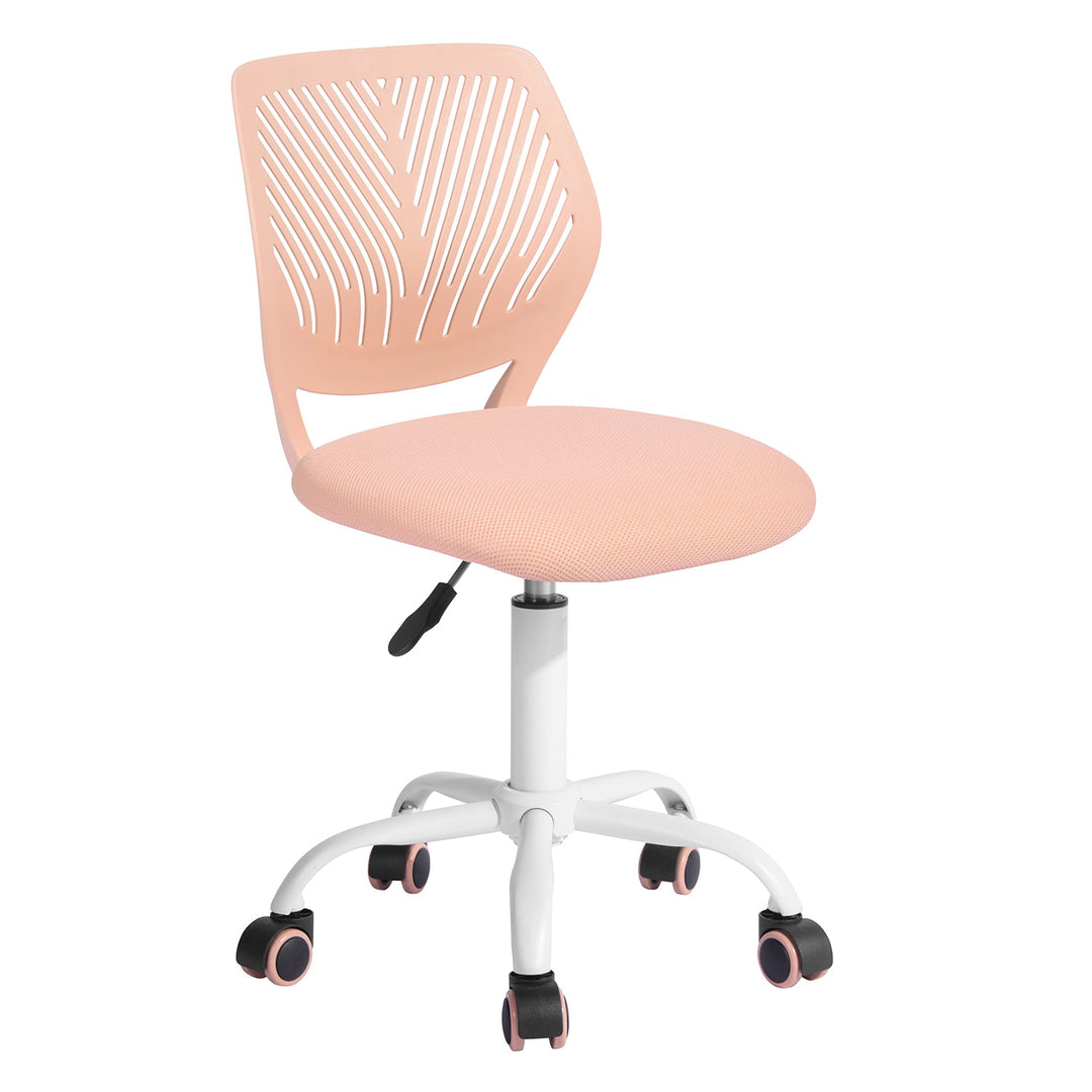 Furniture R Growing Teen Office Chair ,Ergonomic Plastic Task Chair With Adjustable Height And Swivel Function