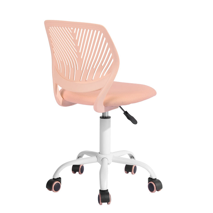 Furniture R Growing Teen Office Chair ,Ergonomic Plastic Task Chair With Adjustable Height And Swivel Function