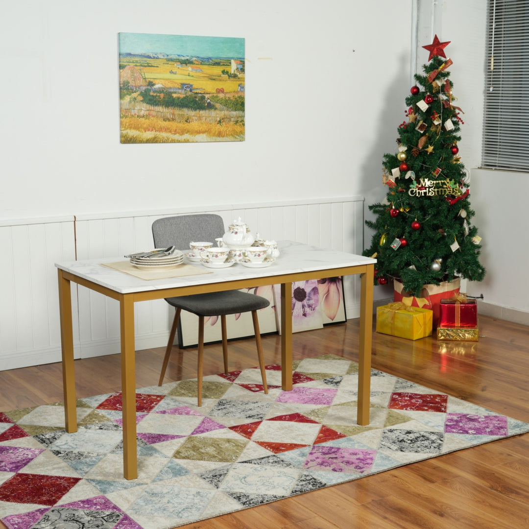 FurnitureR Dining Chairs Set of 4, Fabric Cushion Side Chairs Mid-Back with PU Back and Oak Metal Legs for Kitchen, Dining Room,  Grey/Black