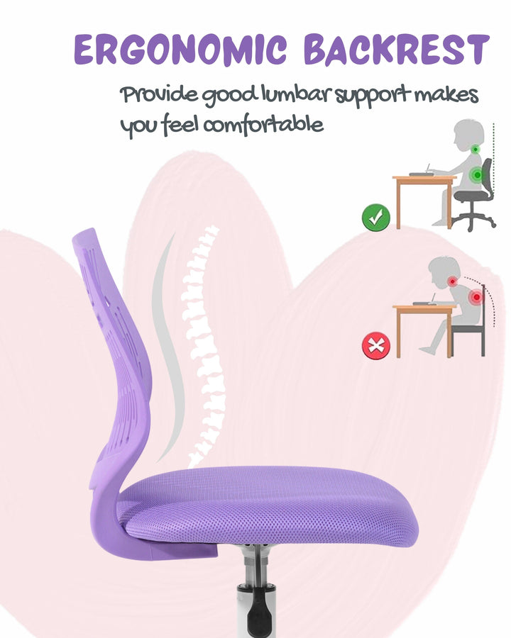 Chaise de bureau intelligente pour adolescents Furniture R pour étudier avec un design ergonomique