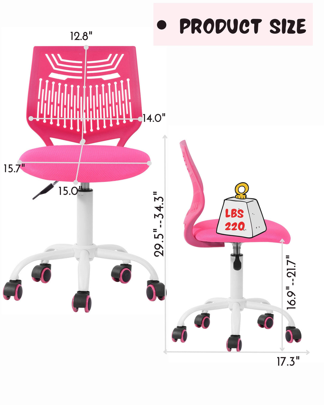 Chaise de bureau intelligente pour adolescents Furniture R pour étudier avec un design ergonomique