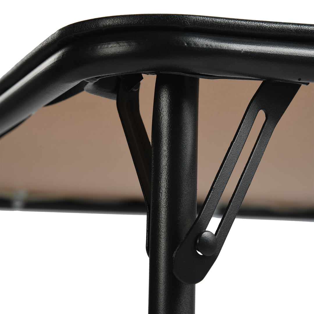 Furniture R Grey Square Folding Table, Minimalist Design Dining Table, Sturdy Metal Frame and Upholstered Synthetic Leather Top, Modern Living Rooms, Portable for Casual Dining Or Workspace Use-86cm