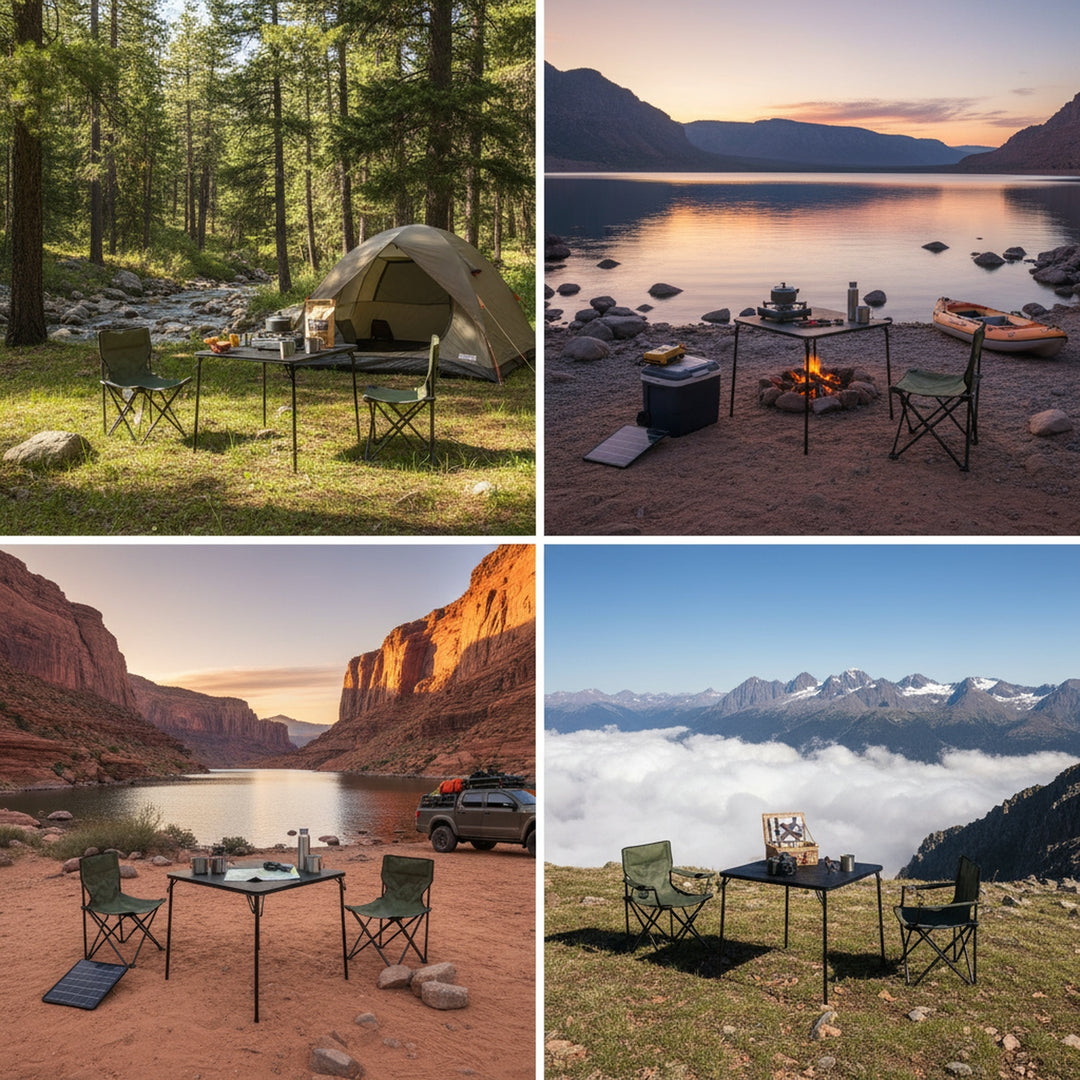 FurnitureR Klappbarer Esstisch mit einklappbaren Beinen für einfachen Transport und platzsparende Aufbewahrung, 80 cm (31,5 Zoll) großer, klappbarer quadratischer Kartentisch, PVC-Tischplatte, Metallgestell