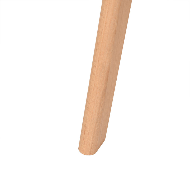 Chaise de bureau enfant Furniture R 1PC, assise rembourrée souple avec dossier en PP, coussin en PU blanc, pieds en hêtre massif, hauteur 55 cm, idéale pour les chambres d'enfants, en intérieur ou en extérieur.