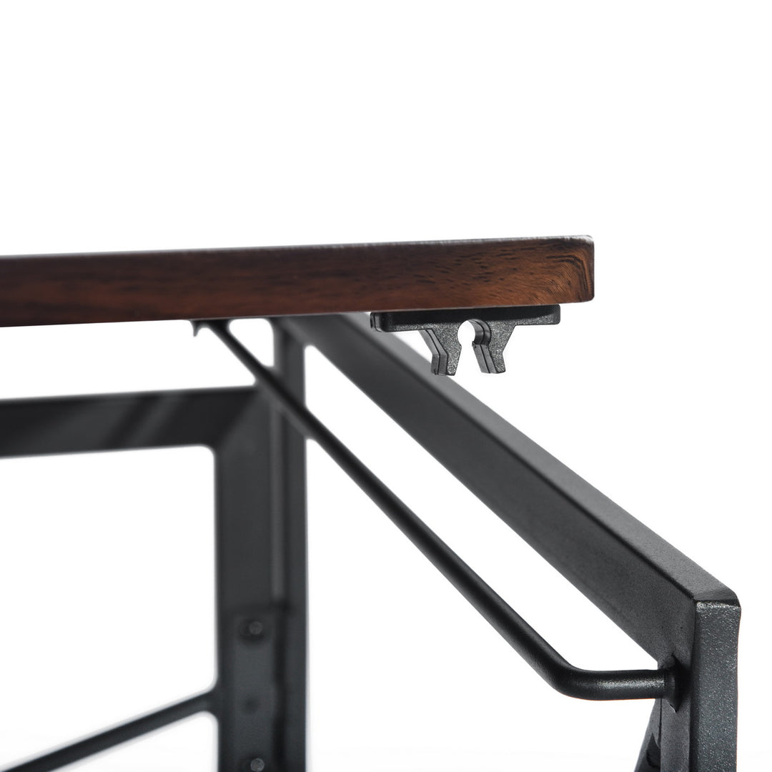 Furniture R Folding Computer Table, Small Space Foldable Desk, MDF & Metal Frame, Portable Desk for Home Office, Writing Workstation for Living Room, Bedroom, Dormitory, 100x50x75.5cm, Oak