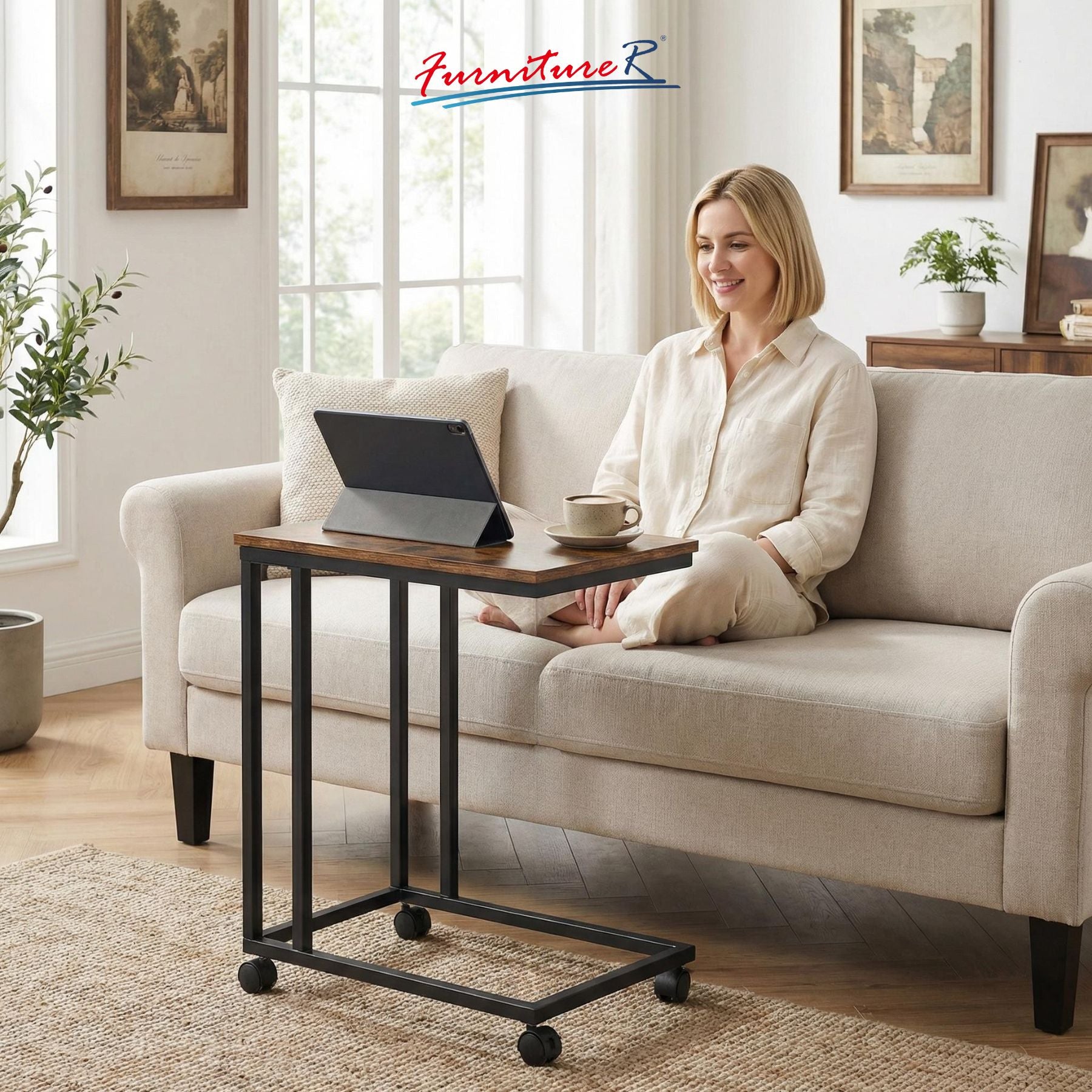 Teiglach FurnitureR Table de Nuit JENDEN Marron | MDF – FurnitureR