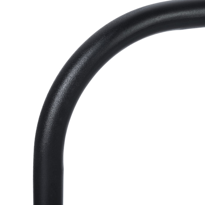 FurnitureR Lit une place noir 1 pièce, design sobre moderne, structure 100% métal solide, idéal chambre enfant et adulte, gain de place, entretien facile, style épuré contemporain