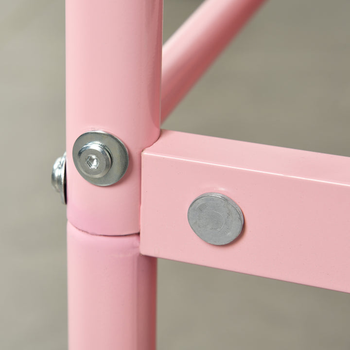 Möbel R Cadre de Lit Simple en Métal, mit Tête et Pied de lit, Base en Fer Solid pour Enfants ou Adolescents, Maison, Dortoir D'étudiants, Chambre d'enfants, Rose