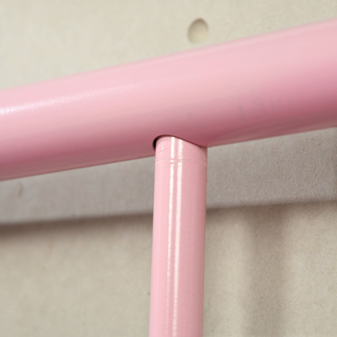 Möbel R Cadre de Lit Simple en Métal, mit Tête et Pied de lit, Base en Fer Solid pour Enfants ou Adolescents, Maison, Dortoir D'étudiants, Chambre d'enfants, Rose