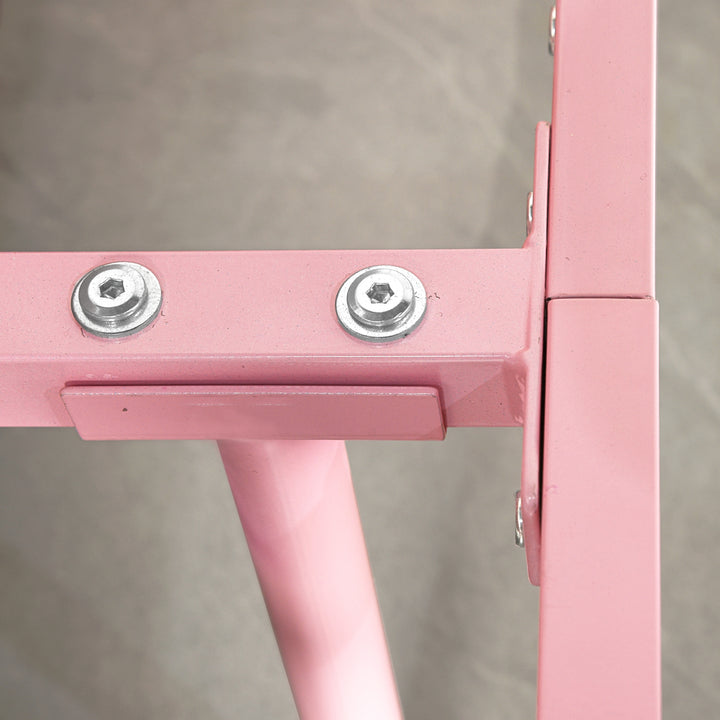 Möbel R Cadre de Lit Simple en Métal, mit Tête et Pied de lit, Base en Fer Solid pour Enfants ou Adolescents, Maison, Dortoir D'étudiants, Chambre d'enfants, Rose