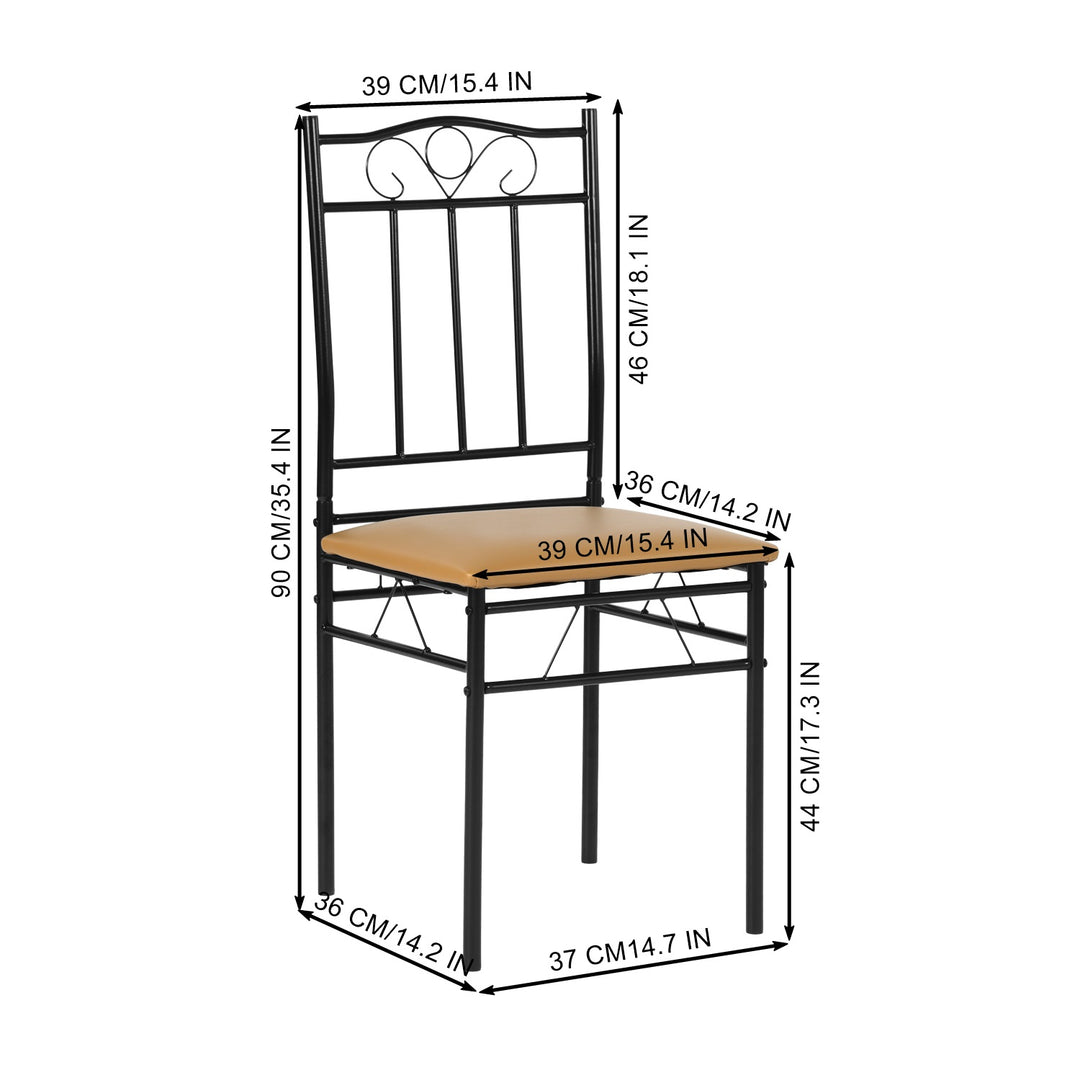 Ensemble de salle à manger FurnitureR 7 pièces pour 6 personnes, table de cuisine rectangulaire avec 6 chaises à dossier haut en cuir PU, ensemble de salle à manger confortable, hêtre