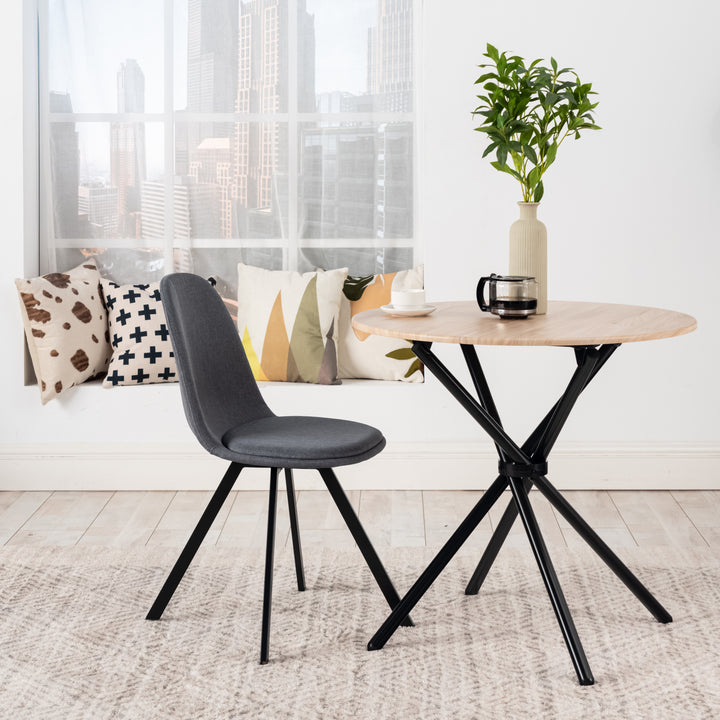 Furniture R Lot de 4 Chaises, Pivotant sur 360° without Accoudoirs and with the Pieds Radiaux en Métal, Élégantes pour la Chambre a Coucher and the Salle a Manger, Cremefarben, Beige, 41 x 46 x 77 cm