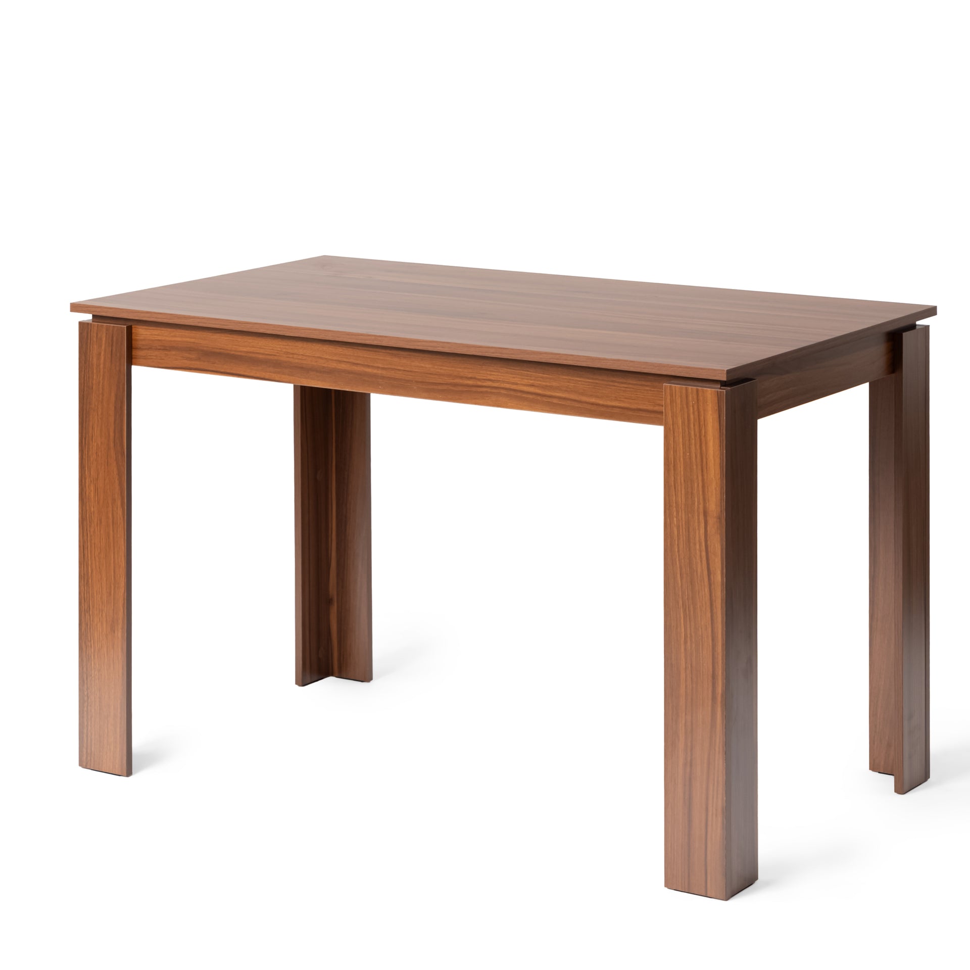 Table de salle à manger rectangulaire FurnitureR pour 2 à 4 personnes, table de cuisine et de salle à manger avec structure en bois pour petits espaces, appartement, bureau à domicile, marron