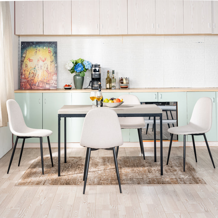 FurnitureR Table à Manger en Boisgrainé Gris, Table à Manger de Cuisine, Salle à Manger Salon Table à Manger rectangulaire, 120x70x75cm, Gris