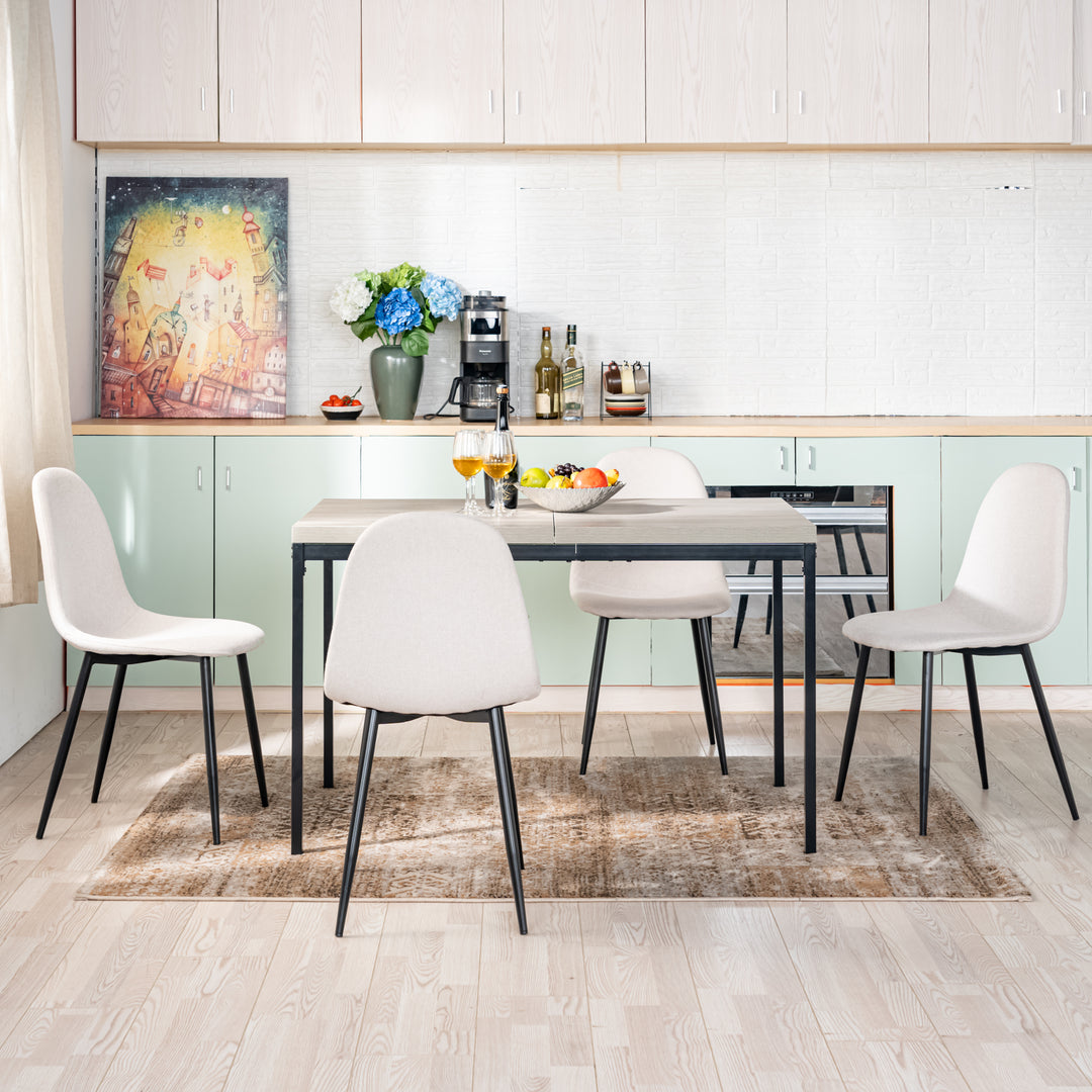 FurnitureR Table à Manger en Boisgrainé Gris, Table à Manger de Cuisine, Salle à Manger Salon Table à Manger rectangulaire, 120x70x75cm, Gris