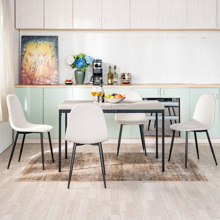 FurnitureR Table à Manger en Boisgrainé Gris, Table à Manger de Cuisine, Salle à Manger Salon Table à Manger rectangulaire, 120x70x75cm, Gris