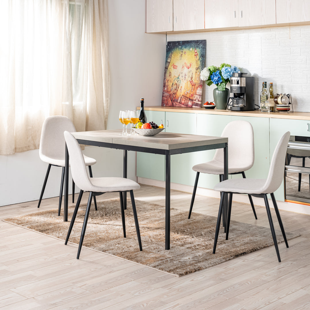 FurnitureR Table à Manger en Boisgrainé Gris, Table à Manger de Cuisine, Salle à Manger Salon Table à Manger rectangulaire, 120x70x75cm, Gris