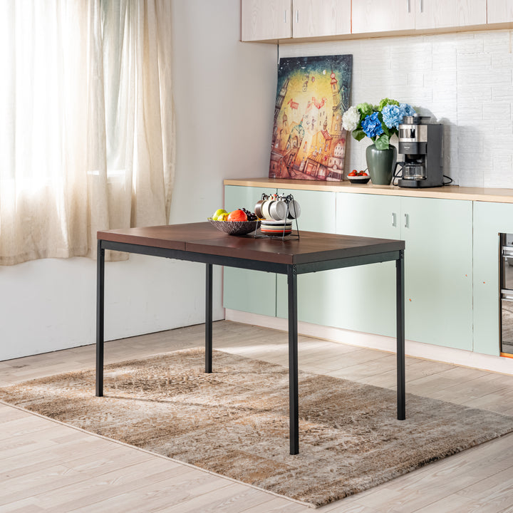 FurnitureR Table à Manger en Boisgrainé Gris, Table à Manger de Cuisine, Salle à Manger Salon Table à Manger rectangulaire, 120x70x75cm, Gris