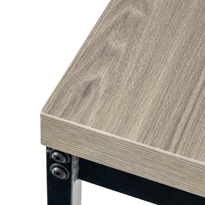 FurnitureR Table à Manger en Boisgrainé Gris, Table à Manger de Cuisine, Salle à Manger Salon Table à Manger rectangulaire, 120x70x75cm, Gris