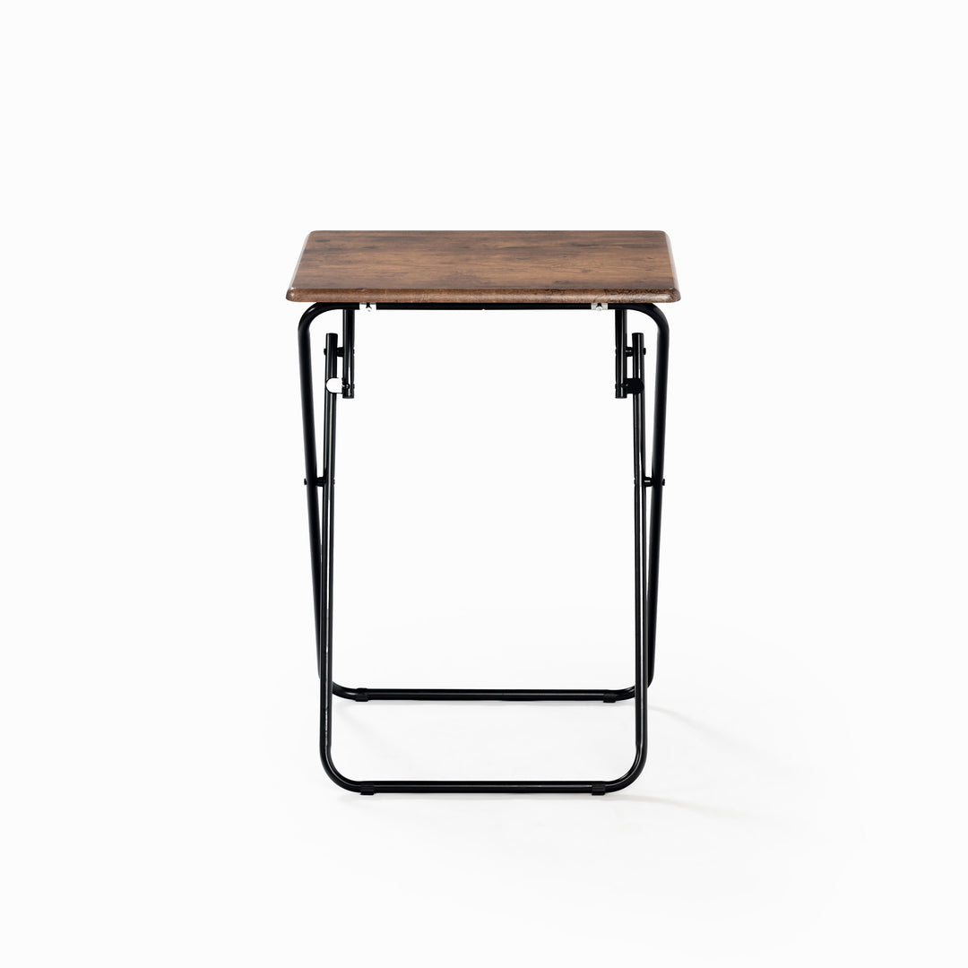 Furniture R Lot de 2 Tables D'Appoint Pliantes, MDF et Métal de Haute Qualité, Convient au Canapé, Table de Chevet, Table À Plantes de Balcon