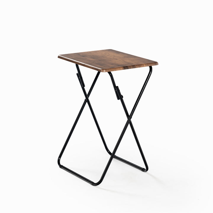 Furniture R Lot de 2 Tables D'Appoint Pliantes, MDF et Métal de Haute Qualité, Convient au Canapé, Table de Chevet, Table À Plantes de Balcon