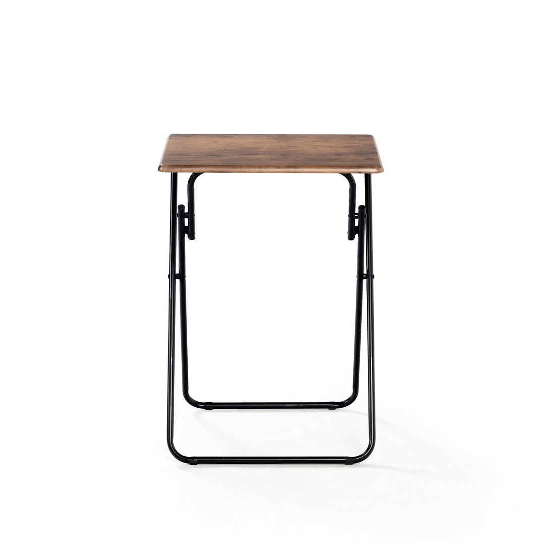 Furniture R Lot de 2 Tables D'Appoint Pliantes, MDF et Métal de Haute Qualité, Convient au Canapé, Table de Chevet, Table À Plantes de Balcon