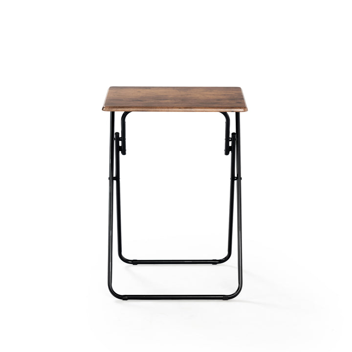 Furniture R Lot de 2 Tables D'Appoint Pliantes, MDF et Métal de Haute Qualité, Convient au Canapé, Table de Chevet, Table À Plantes de Balcon