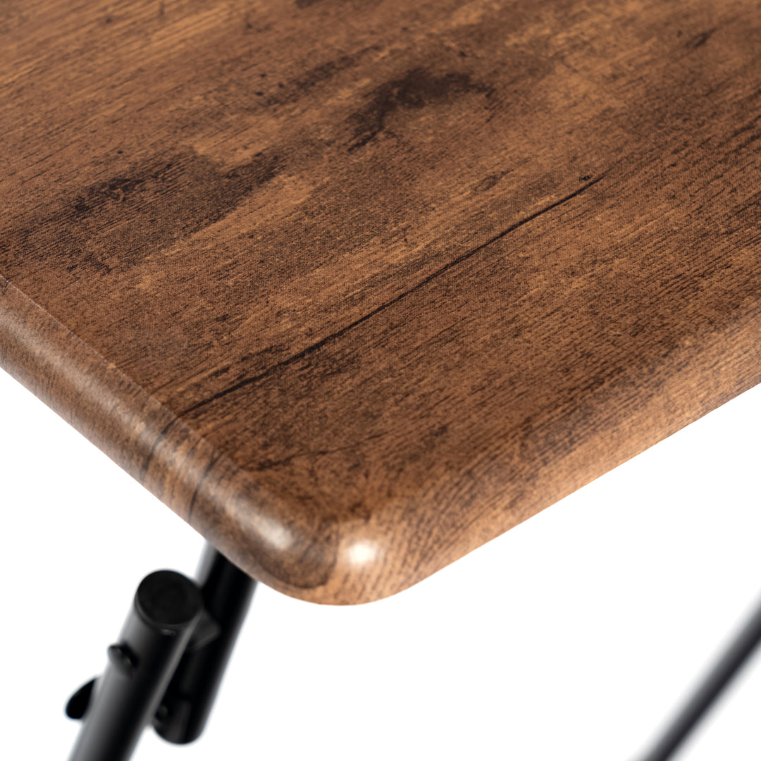 Furniture R Lot de 2 Tables D'Appoint Pliantes, MDF et Métal de Haute Qualité, Convient au Canapé, Table de Chevet, Table À Plantes de Balcon