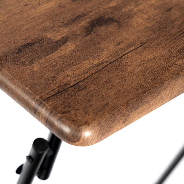 Furniture R Lot de 2 Tables D'Appoint Pliantes, MDF et Métal de Haute Qualité, Convient au Canapé, Table de Chevet, Table À Plantes de Balcon