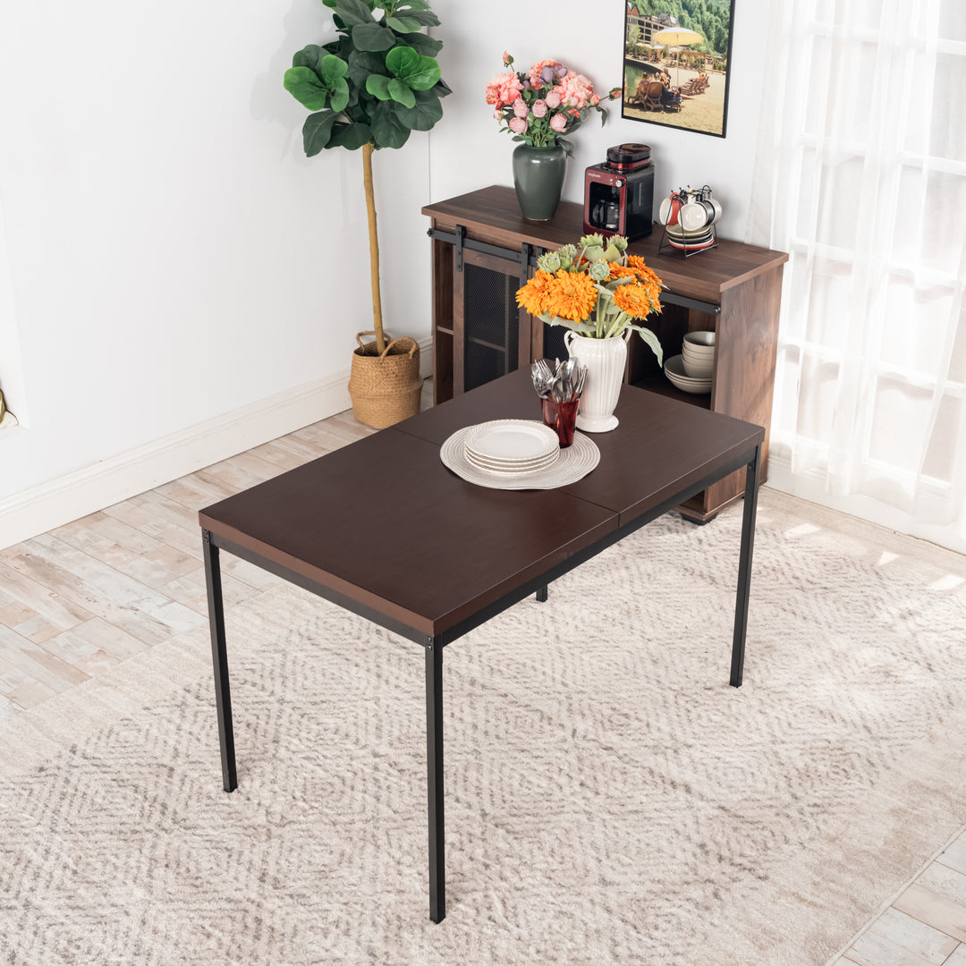 FurnitureR Table à Manger en Boisgrainé Gris, Table à Manger de Cuisine, Salle à Manger Salon Table à Manger rectangulaire, 120x70x75cm, Gris