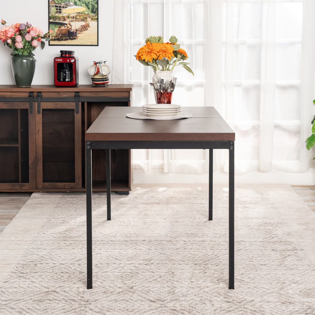 FurnitureR Table à Manger en Boisgrainé Gris, Table à Manger de Cuisine, Salle à Manger Salon Table à Manger rectangulaire, 120x70x75cm, Gris