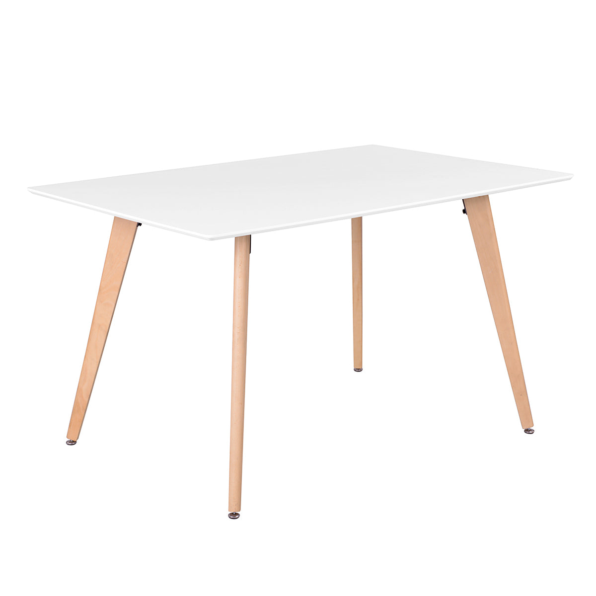 Table de salle à manger rectangulaire FurnitureR 47,2 pouces, table de loisirs élégante et fonctionnelle avec pieds en bois pour la maison, la cuisine, les cafés et les petits espaces.