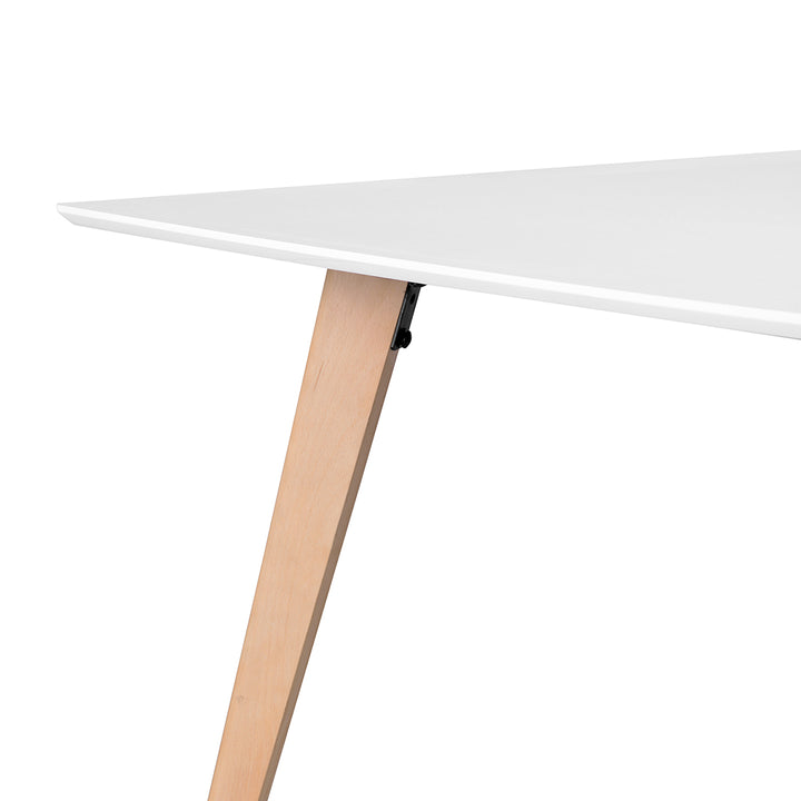 FurnitureR Esstisch, rechteckig, 47,2 Zoll (120 cm), stilvoller Freizeittisch, funktionaler Tisch mit Holzbeinen für Küche, Cafés und kleine Räume