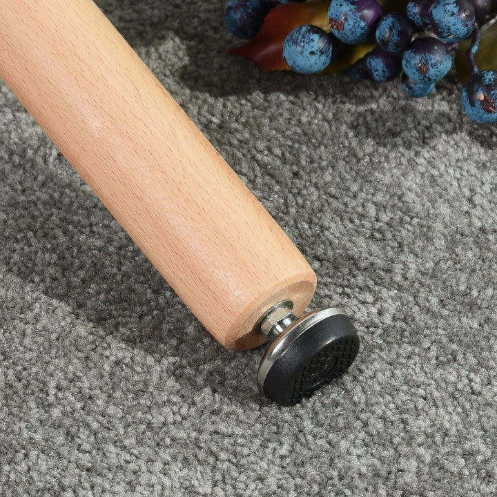 FurnitureR 80 cm (31,5 Zoll) quadratischer Esstisch, moderner Esstisch im Mid-Century-Stil mit Holzbeinen, kleiner Küchentisch für 2–4 Personen, graues und naturbelassenes Holz