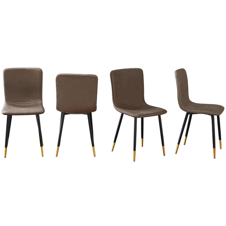 Furniture R Scargill Leathaire Polster-Seitenstühle, Esszimmerstühle aus Kunstleder mit hoher Rückenlehne, einfach zu montieren