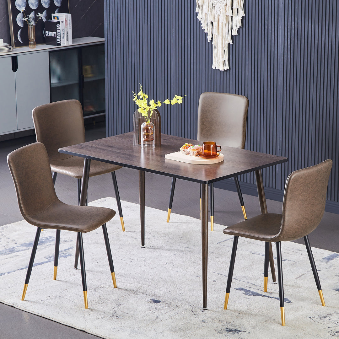 Furniture R Scargill Leathaire Polster-Seitenstühle, Esszimmerstühle aus Kunstleder mit hoher Rückenlehne, einfach zu montieren