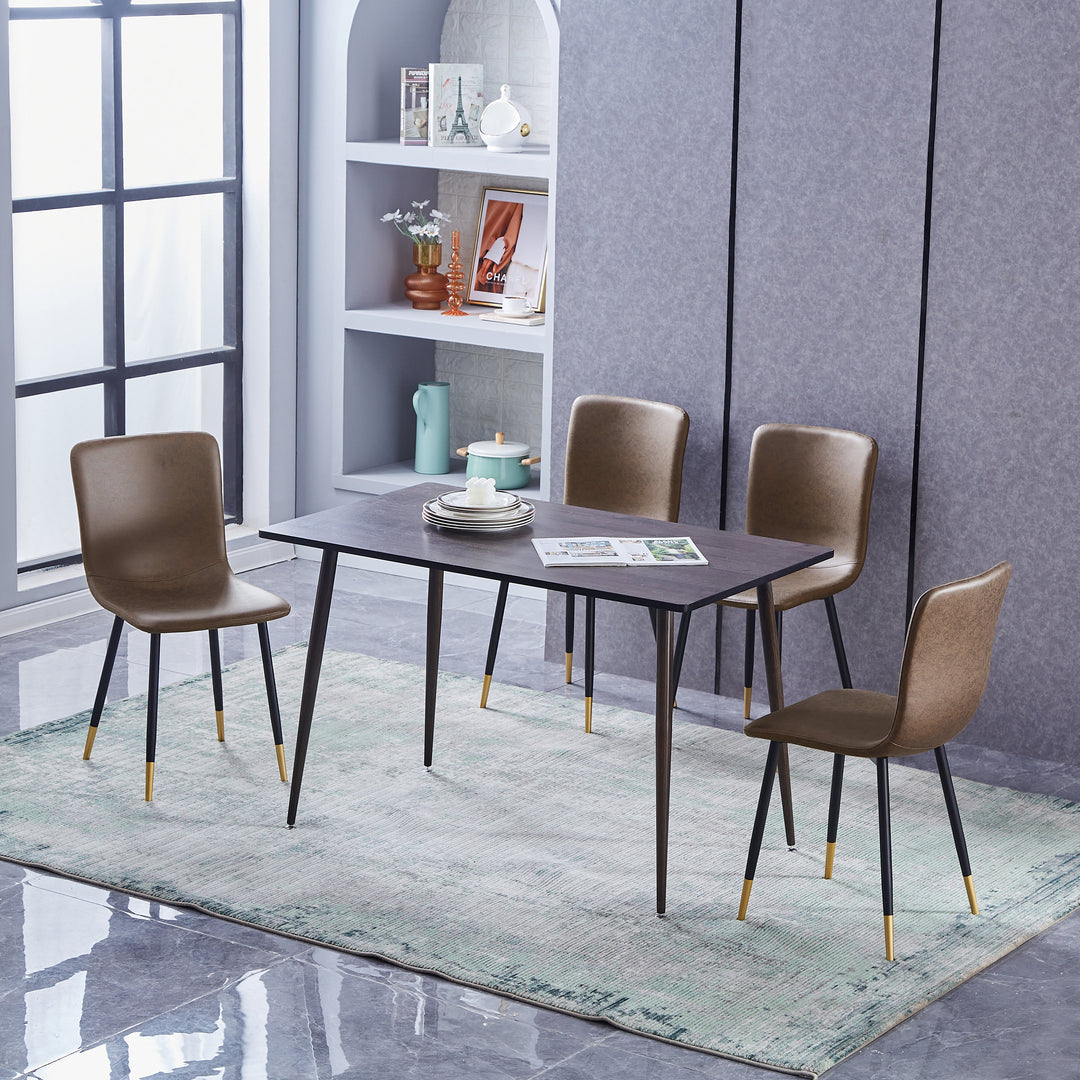 Furniture R Scargill Leathaire Polster-Seitenstühle, Esszimmerstühle aus Kunstleder mit hoher Rückenlehne, einfach zu montieren