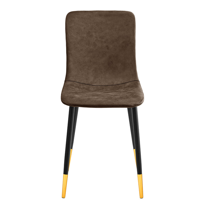 Furniture R Scargill Leathaire Polster-Seitenstühle, Esszimmerstühle aus Kunstleder mit hoher Rückenlehne, einfach zu montieren