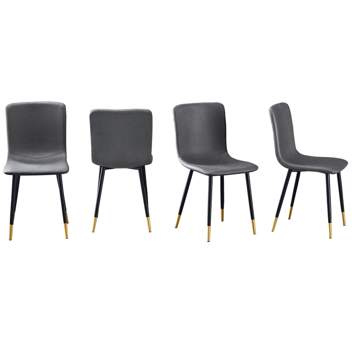 Furniture R Scargill Leathaire Polster-Seitenstühle, Esszimmerstühle aus Kunstleder mit hoher Rückenlehne, einfach zu montieren