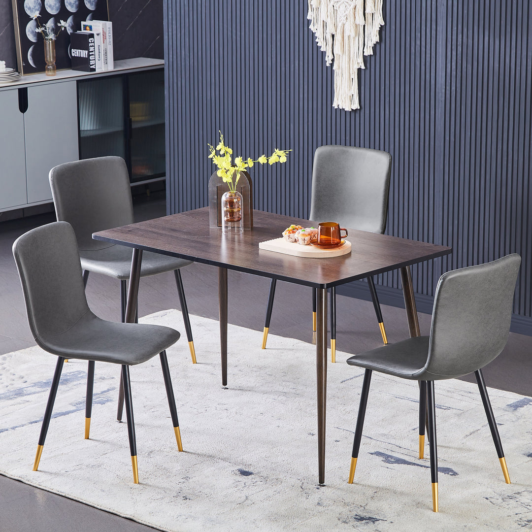 Furniture R Scargill Leathaire Polster-Seitenstühle, Esszimmerstühle aus Kunstleder mit hoher Rückenlehne, einfach zu montieren