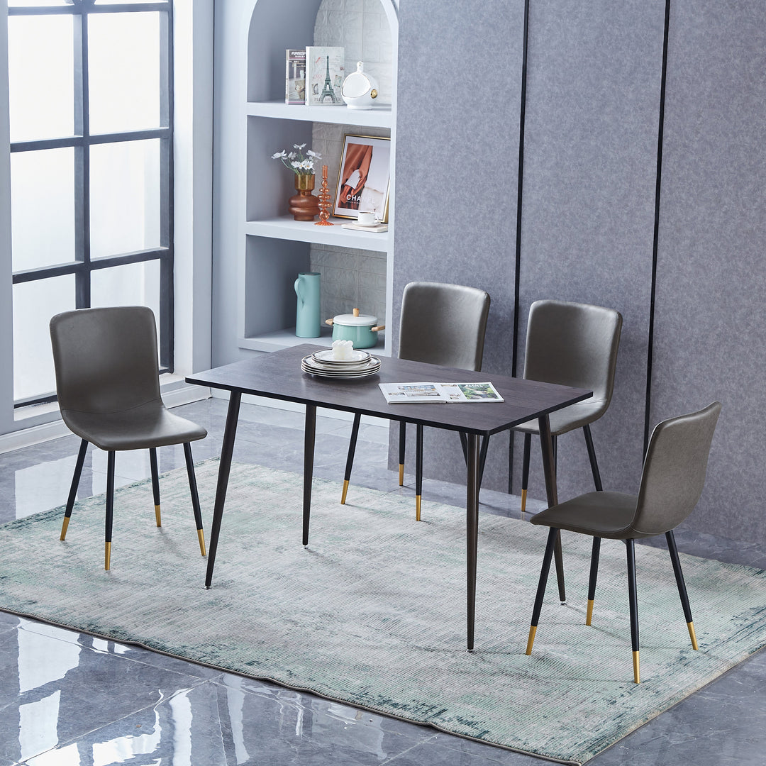 Furniture R Scargill Leathaire Polster-Seitenstühle, Esszimmerstühle aus Kunstleder mit hoher Rückenlehne, einfach zu montieren