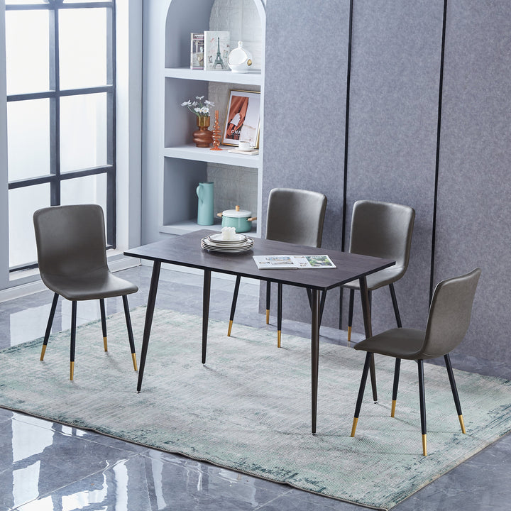 Furniture R Scargill Leathaire Polster-Seitenstühle, Esszimmerstühle aus Kunstleder mit hoher Rückenlehne, einfach zu montieren