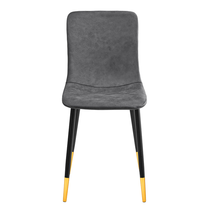 Furniture R Scargill Leathaire Polster-Seitenstühle, Esszimmerstühle aus Kunstleder mit hoher Rückenlehne, einfach zu montieren