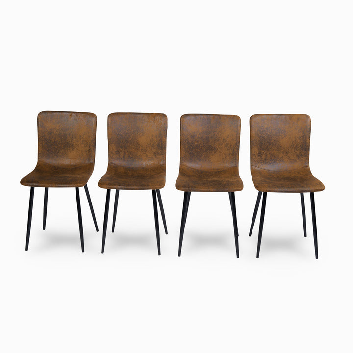 Furniture R Moderne und bequeme Esszimmerstühle mit Wildlederpolsterung