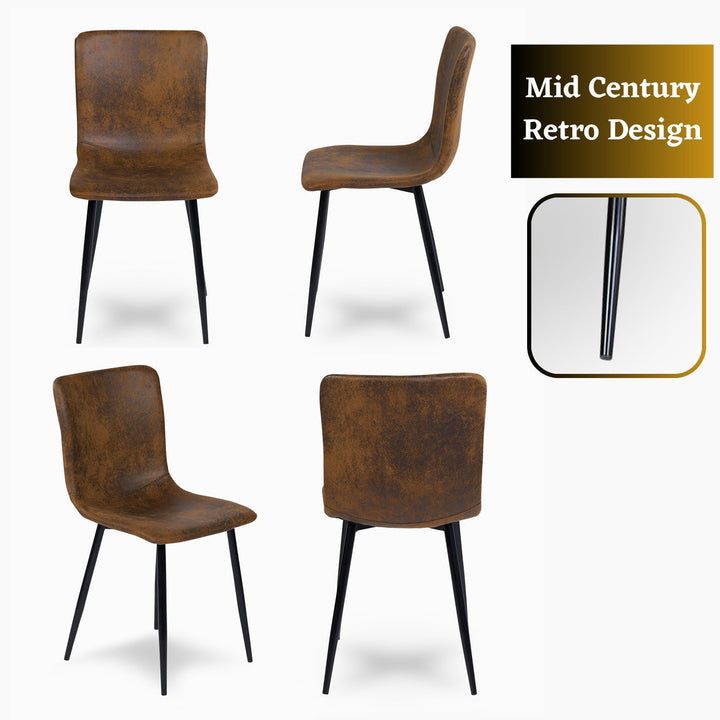 Furniture R Moderne und bequeme Esszimmerstühle mit Wildlederpolsterung