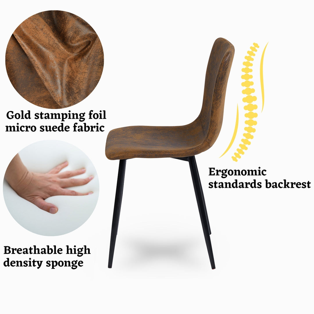 Furniture R Moderne und bequeme Esszimmerstühle mit Wildlederpolsterung