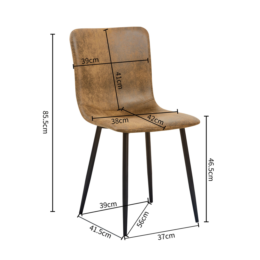 Furniture R Moderne und bequeme Esszimmerstühle mit Wildlederpolsterung