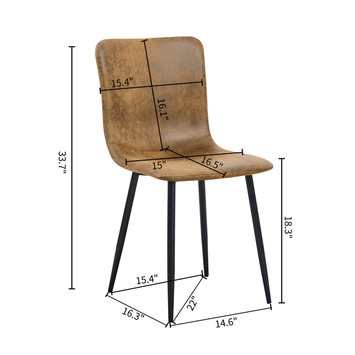 Furniture R Moderne und bequeme Esszimmerstühle mit Wildlederpolsterung