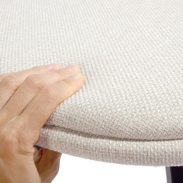 Furniture R Lot de 4 Chaises, Pivotant sur 360° without Accoudoirs and with the Pieds Radiaux en Métal, Élégantes pour la Chambre a Coucher and the Salle a Manger, Cremefarben, Beige, 41 x 46 x 77 cm